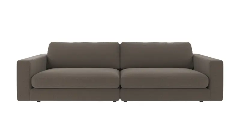 124374 b sb A Duncan sofa 3-seater medium grey fabric Rita #108 (c2).