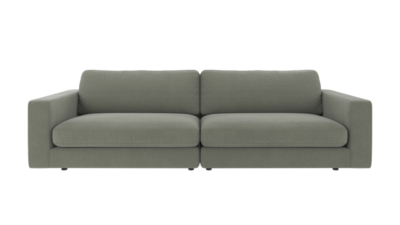 124394 b sb A Duncan sofa 3-seater green fabric Rita #158 (c2).