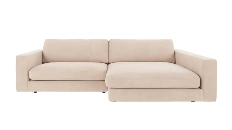 124346 b sb A Duncan sofa 3-seater chaise longue R light beige fabric Rita #1 (c2).