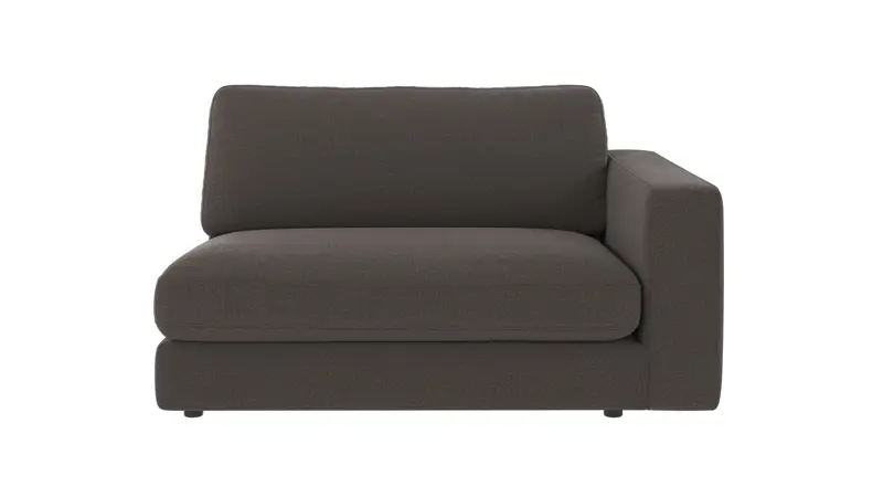 126205 b sb A Duncan 1,5 seater R dark grey fabric Rita #68 (c2).