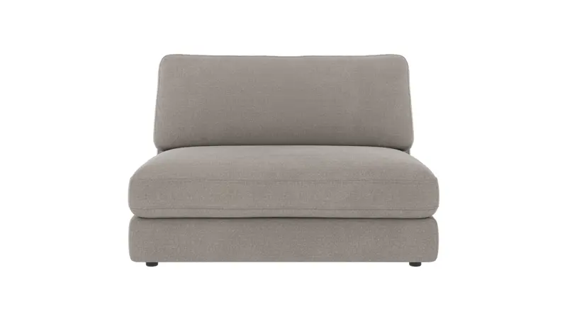124401 b sb A Duncan 1,5 seat Middle sofa chair light grey fabric Rita #167 (c2).