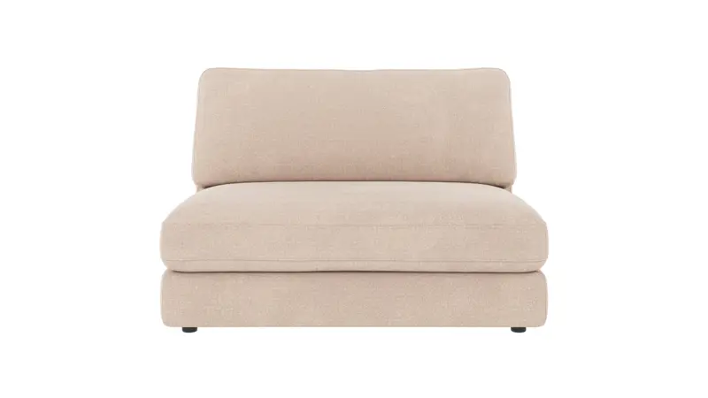 124341 b sb A Duncan 1,5 seat Middle sofa chair light beige fabric Rita #1 (c2).