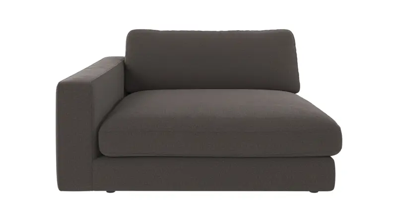 124352 b sb A Duncan 1,5 seater chaise longue L dark grey fabric Rita #68 (c2).