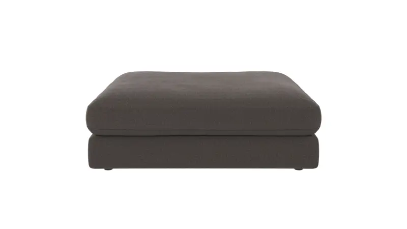 124350 b sb A Duncan foot stool dark grey fabric Rita #68 (c2).