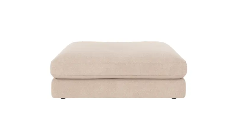 124340 b sb A Duncan foot stool light beige fabric Rita #1 (c2).