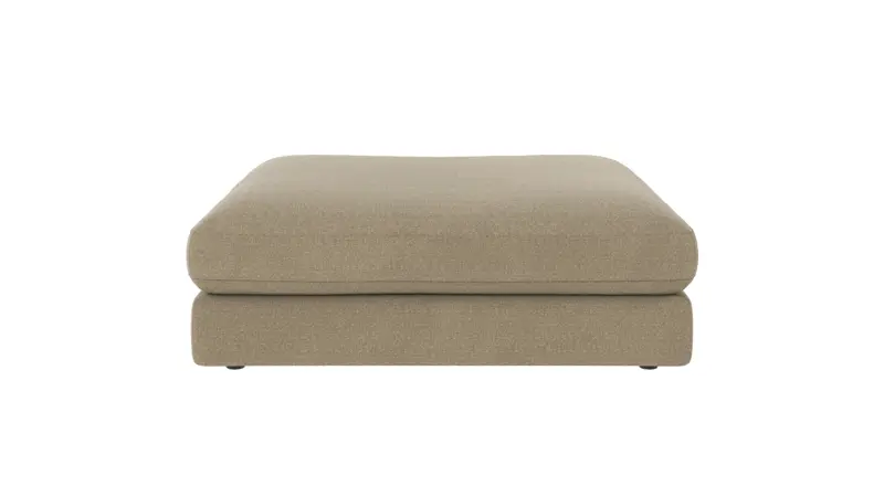124380 b sb A Duncan foot stool dark beige fabric Rita #109 (c2).