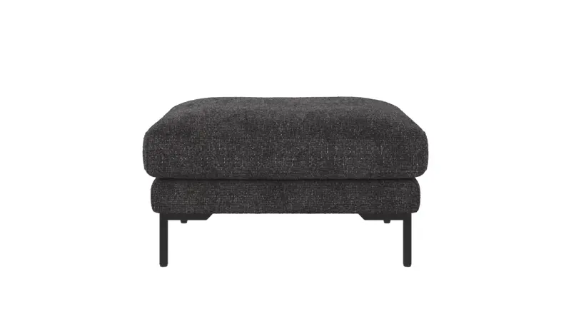 129482 b sb A Corwin foot stool dark grey fabric Robin #66 (c3).