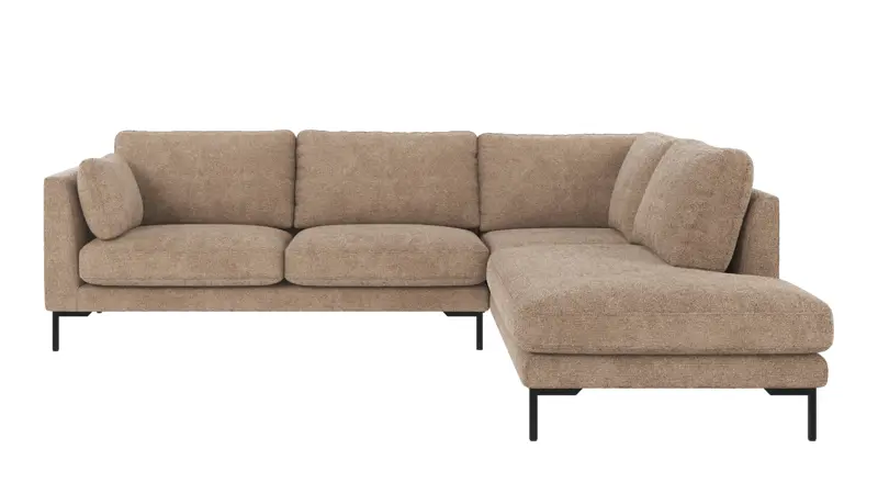 129494 b sb A Corwin corner sofa 2,5+2,5-seater open end R grey-beige fabric Robin #109 (c3).