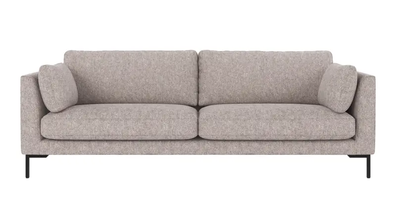 129300 b sb A Corwin sofa 3-seater grey fabric Max #180 (c2).
