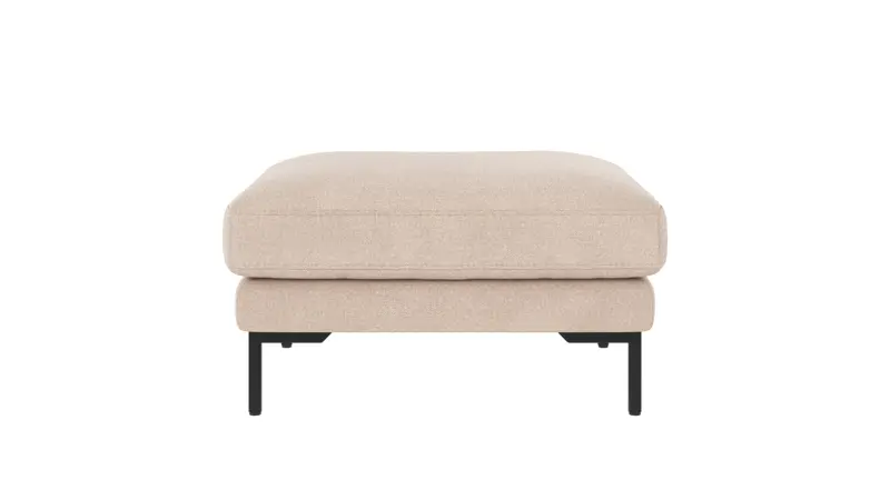 129152 b sb A Corwin foot stool light beige fabric Rita #1 (c2).