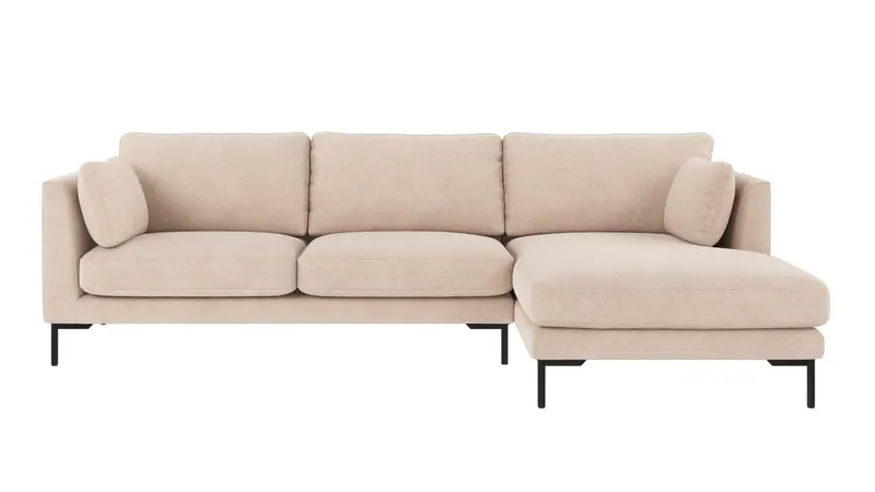 129153 b sb A Corwin sofa 3,5-seater-chaise longue R light beige fabric Rita #1 (c2).