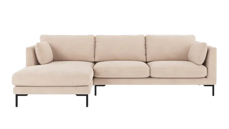 129155 b sb A Corwin sofa 3,5-seater-chaise longue L light beige fabric Rita #1 (c2).