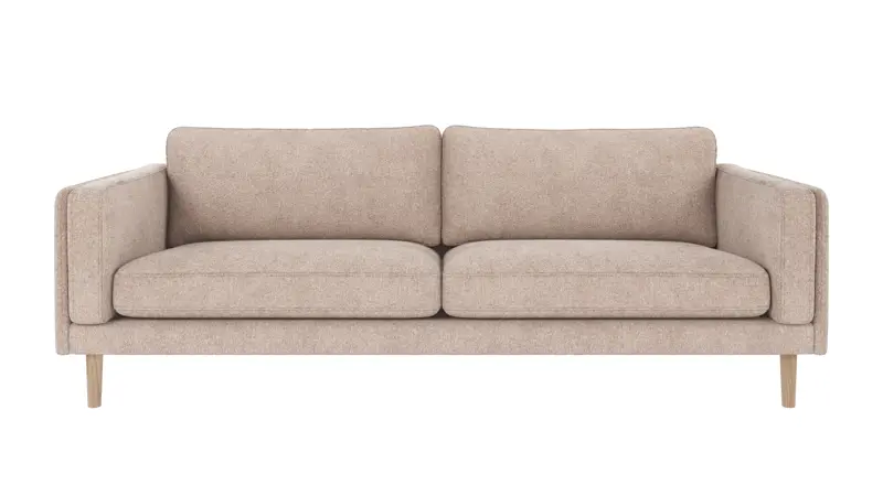 123706 b sb A Braden sofa 3-seater light beige fabric Greg 3 (c2) whitewash oak legs.