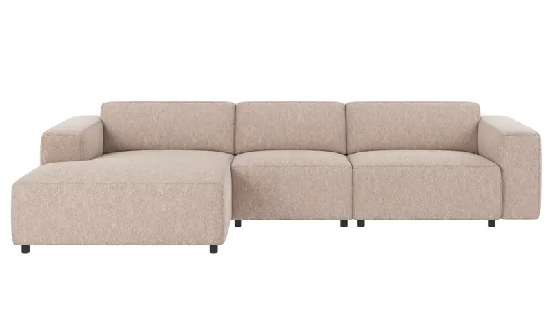 121337 b sb A Willard sofa 4 seater-chaise longue L light beige fabric Alice #1 (c4).