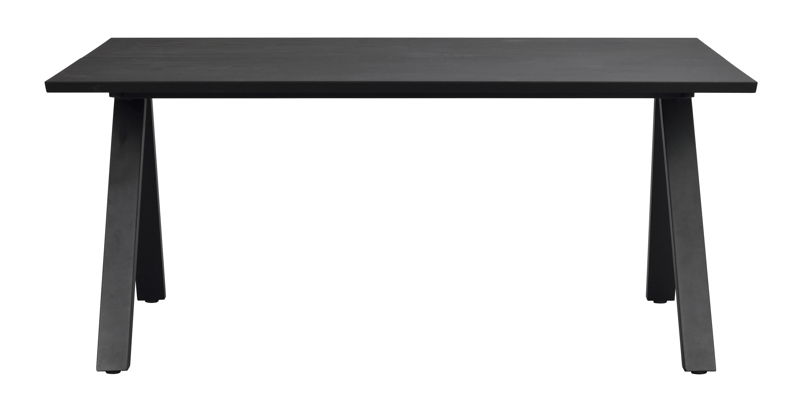 Carradale matbord 170 svart ek/V-ben svart metall.