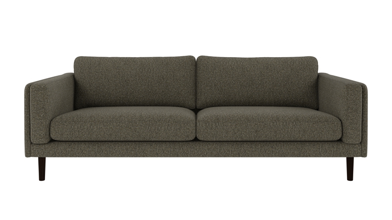 224490 b sb A Braden sofa 3-seater green-brown fabric Oscar #88 (c3) brown oak legs.