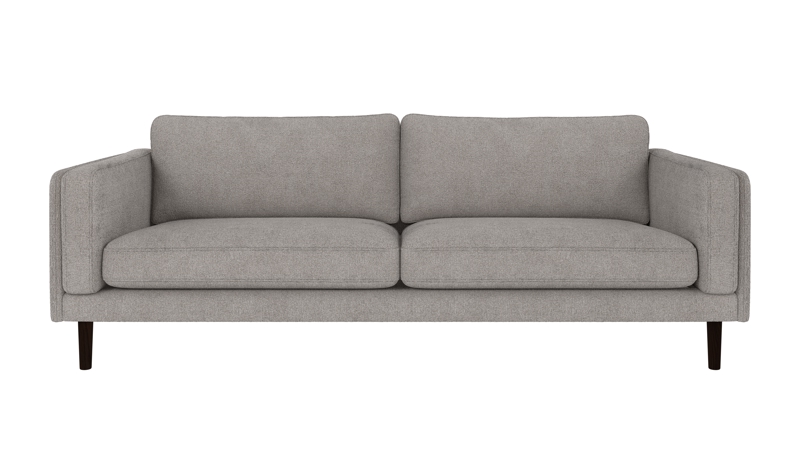 123715 b sb A Braden sofa 3-seater light grey fabric Greg 17 (c2) brown oak legs.