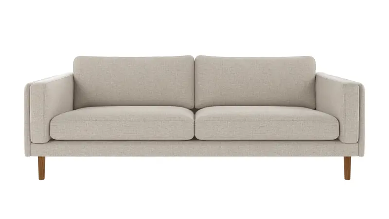 123821 b sb A Braden sofa 3-seater light grey fabric Robin #01 (c3) oak legs.