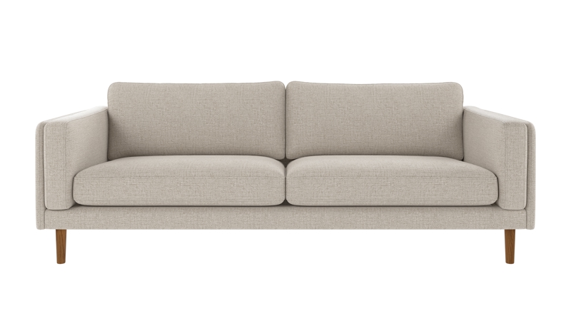 123821 b sb A Braden sofa 3-seater light grey fabric Robin #01 (c3) oak legs.