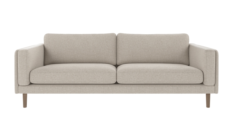 123822 b sb A Braden sofa 3-seater light grey fabric Robin #01 (c3) whitewash oak legs.