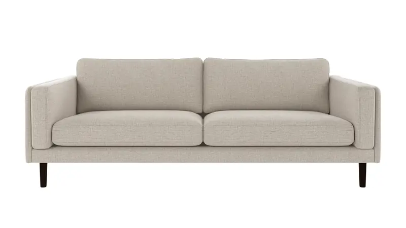 123823 b sb A Braden sofa 3-seater light grey fabric Robin #01 (c3) brown oak legs.