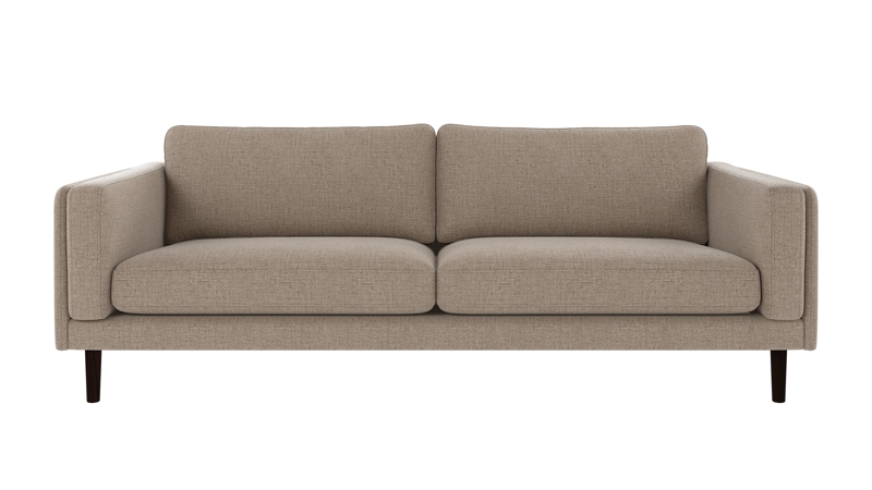 123839 b sb A Braden sofa 3-seater grey-beige fabric Robin #109 (c3) brown oak legs.