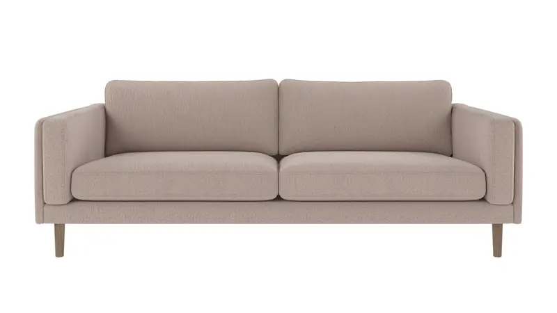 123852 b sb A Braden sofa 3-seater light beige fabric Alice #01 (c4) whitewash oak legs.