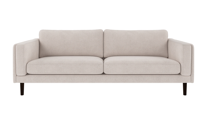 224222 b sb A Braden sofa 3-seater light beige fabric Brenda #22 (c1) brown oak legs.
