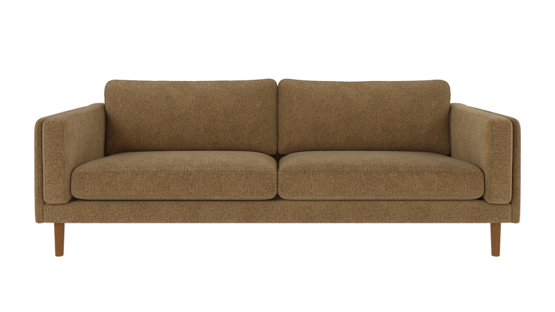 224263 b sb A Braden sofa 3-seater yellow fabric Max #170 (c2) oak legs.