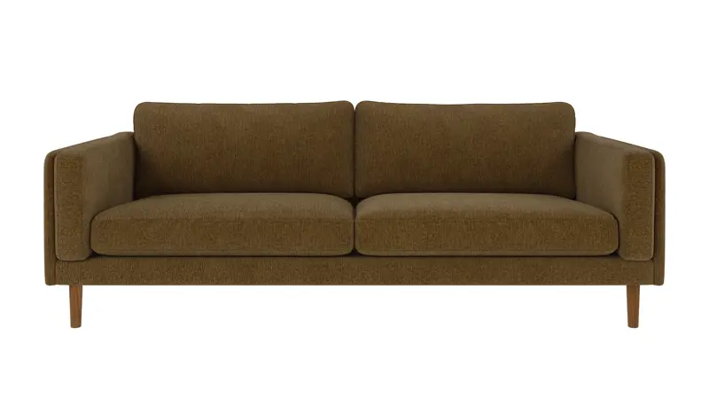 224267 b sb A Braden sofa 3-seater yellow-green fabric Max #14 (c2) oak legs.