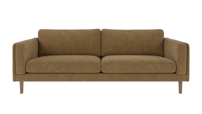 224264 b sb A Braden sofa 3-seater yellow fabric Max #170 (c2) whitewash oak legs.