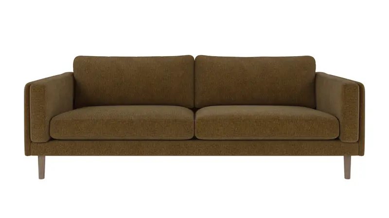 224268 b sb A Braden sofa 3-seater yellow-green fabric Max #14 (c2) whitewash oak legs.