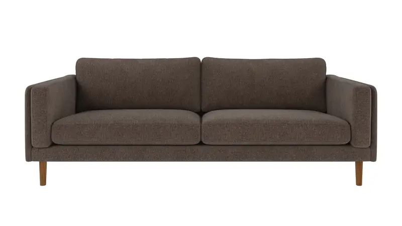224275 b sb A Braden sofa 3-seater brown-grey fabric Max #176 (c2) oak legs.