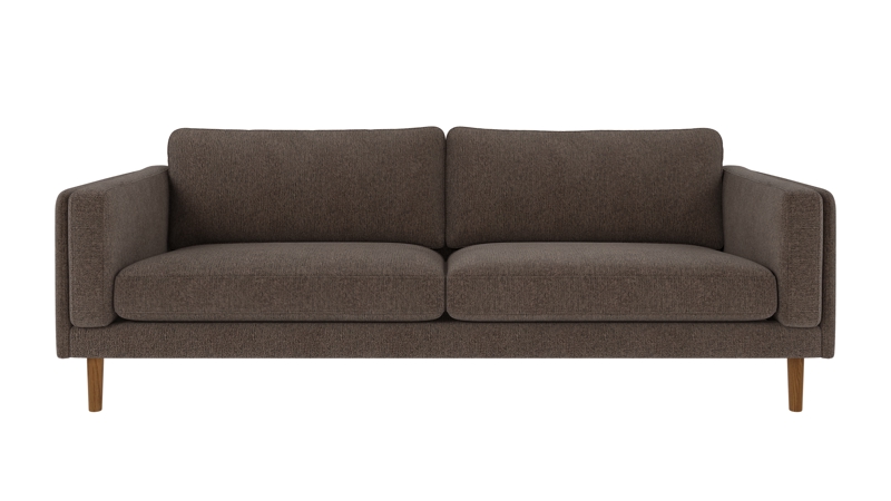 224275 b sb A Braden sofa 3-seater brown-grey fabric Max #176 (c2) oak legs.