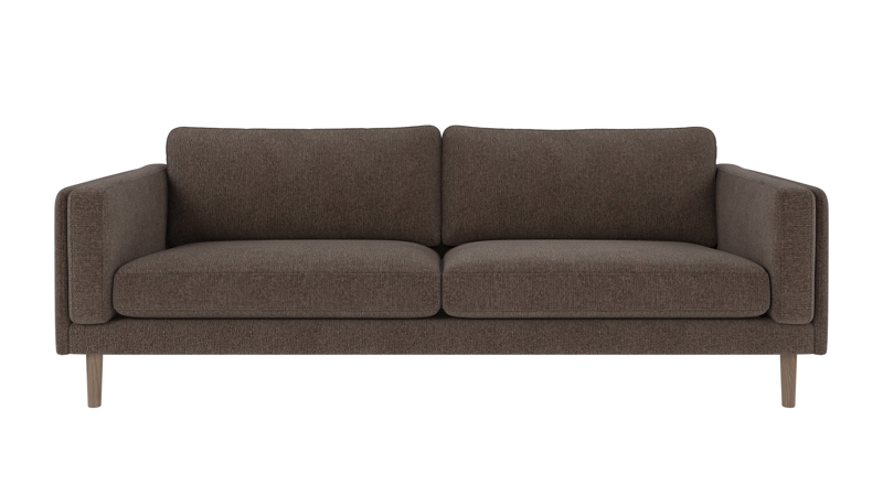 224276 b sb A Braden sofa 3-seater brown-grey fabric Max #176 (c2) whitewash oak legs.