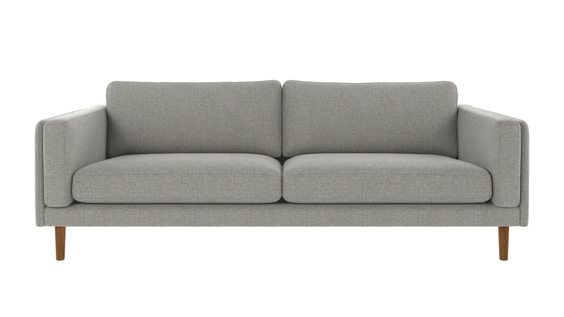 224387 b sb A Braden sofa 3-seater medium grey fabric Robin #149 (c3) oak legs.
