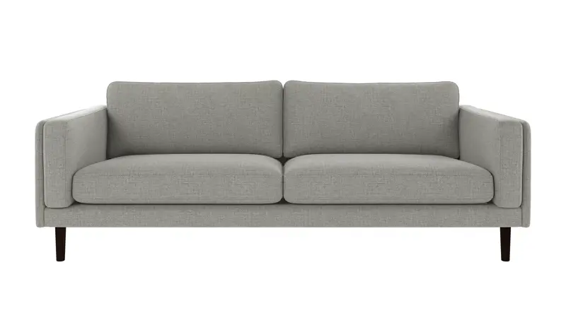 224389 b sb A Braden sofa 3-seater medium grey fabric Robin #149 (c3) brown oak legs.