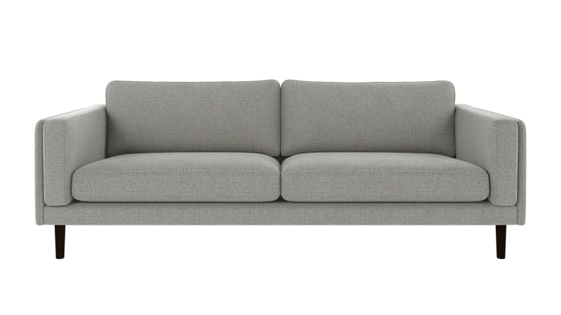 224389 b sb A Braden sofa 3-seater medium grey fabric Robin #149 (c3) brown oak legs.