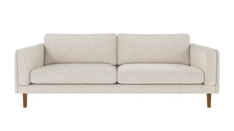 224410 b sb A Braden sofa 3-seater ivory fabric Anna #20 (c3) oak legs.