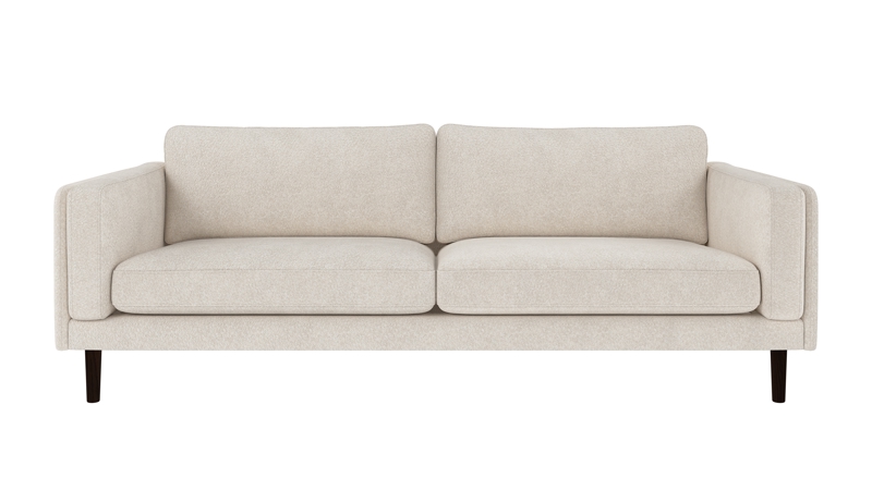 224412 b sb A Braden sofa 3-seater ivory fabric Anna #20 (c3) brown oak legs.