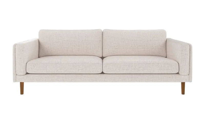 224472 b sb A Braden sofa 3-seater light beige fabric Oscar #1 (c3) oak legs.