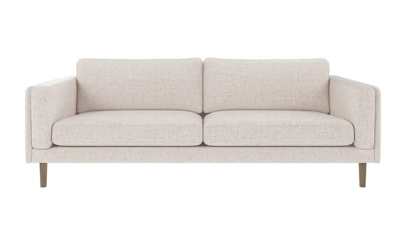 224473 b sb A Braden sofa 3-seater light beige fabric Oscar #1 (c3) whitewash oak legs.