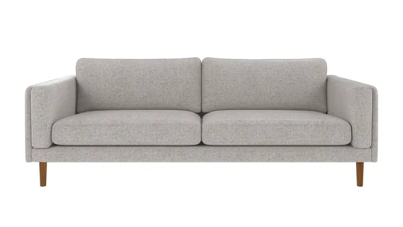 224480 b sb A Braden sofa 3-seater light grey fabric Oscar #196 (c3) oak legs.
