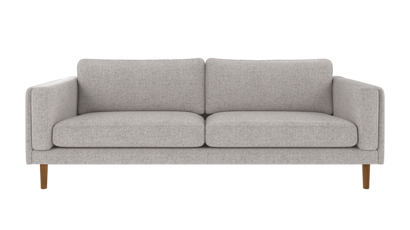 224480 b sb A Braden sofa 3-seater light grey fabric Oscar #196 (c3) oak legs.