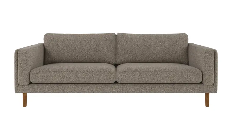 224484 b sb A Braden sofa 3-seater light brown fabric Oscar #13 (c3) oak legs.