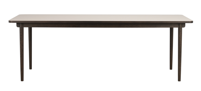 123188 b sb a Fairmount table brown oak light beige laminate.