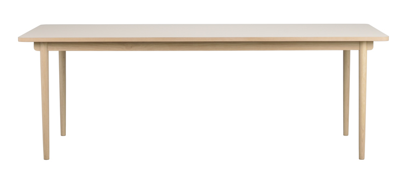 123185 b sb a Fairmount table whitepigm. oak light beige laminate.