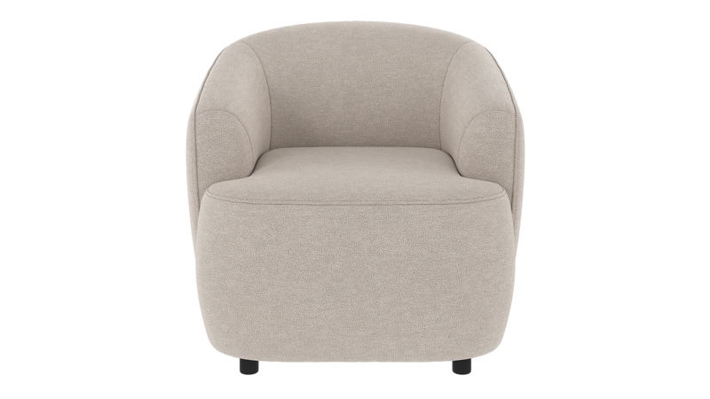 125686 b sb A Dermot lounge chair beige fabric Oscar #124 (c3).