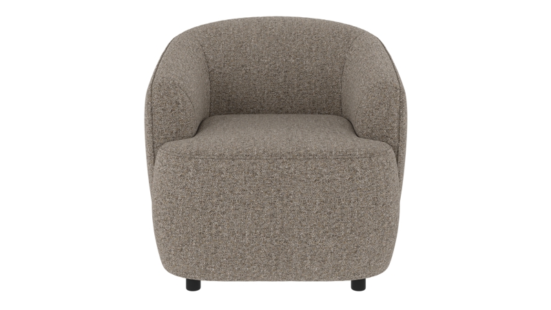 125690 b sb A Dermot lounge chair light brown fabric Oscar #13 (c3).