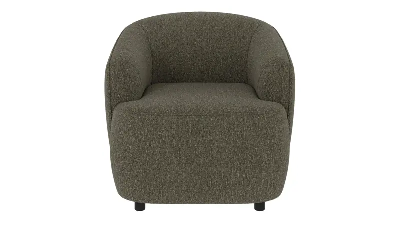 125692 b sb A Dermot lounge chair green-brown fabric Oscar #88 (c3).